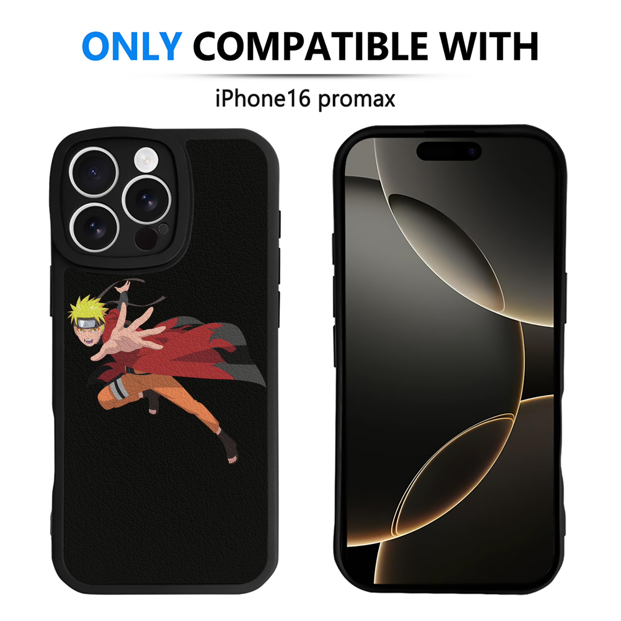 （画像用） NARUTO -ナルト- うずまき ナルト Uzumaki Naruto 【iPhone 16シリーズ対応】シリコンスマホケース（レザー調） 材質：シリコン